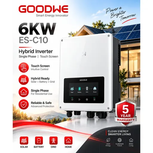 GoodWe 6KW-ES-C10. Touch Screen,Single Phase, Hybrid Inverter